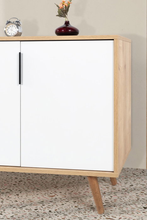 Hanah Home Sırma 4815 Consola Roble Zafiro y Blanco